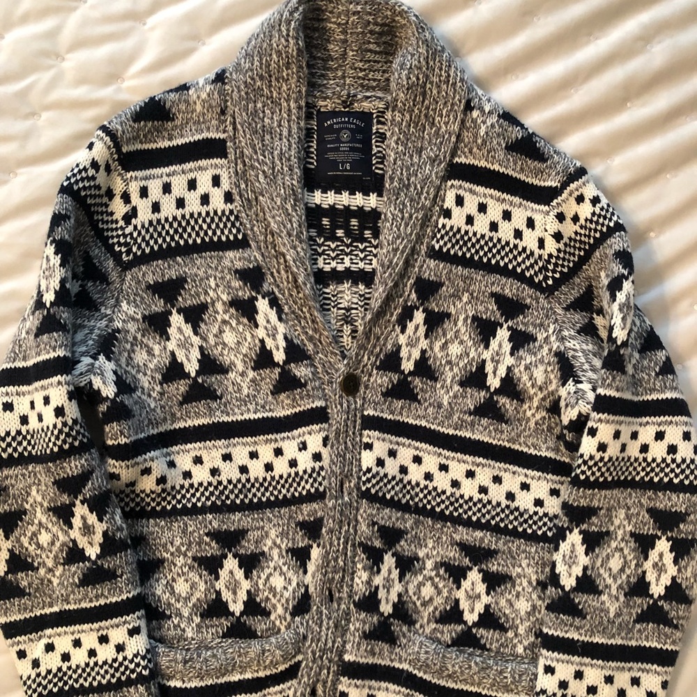 Shawl collar cardigan sweater